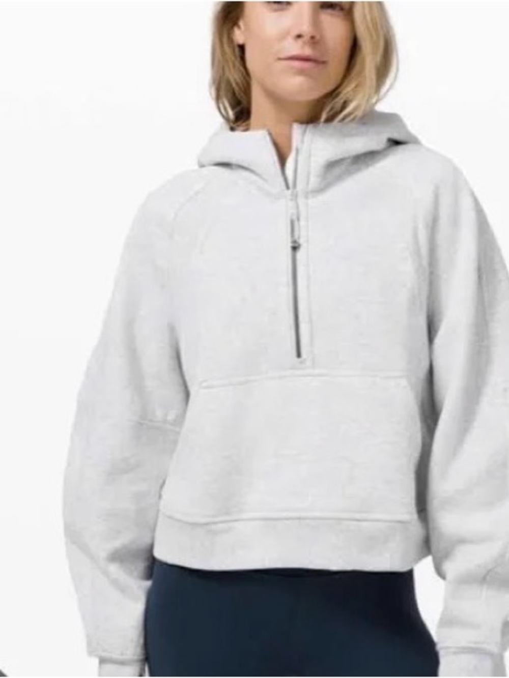Lululemon Light Gray Half-Zip Hoodie XS/S